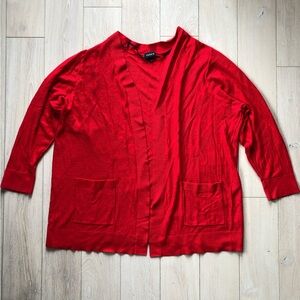 Torrid Open Front Lace Cardigan in Red Size 3X